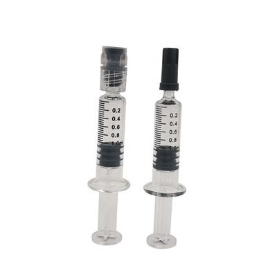 Luer Head Kolorowy tłok bawełniany 0,5 ml Strzykawka ze szkła borokrzemianowego