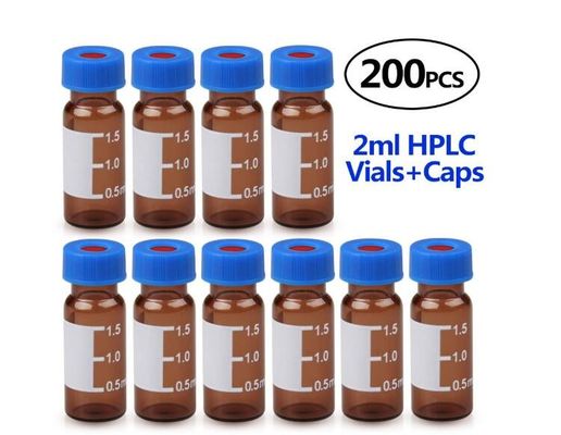 Fiolki z płaskiej podstawy 1,5 ml HPLC o niskiej zawartości borokrzemianu