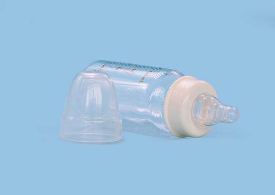 Butelka dla niemowląt ze szkła borokrzemianowego o pojemności 120 ml w kształcie łuku
