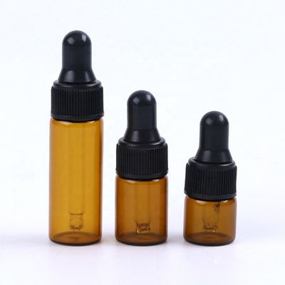 Okrągła kula Puste butelki z zakraplaczem LFGB 30 ml MSDS Amber